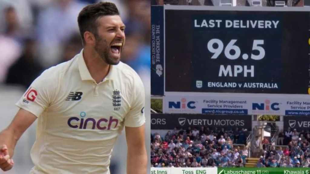 91, 93, 95, 93, 94, and 93 mph Mark Wood bowls fastest over at