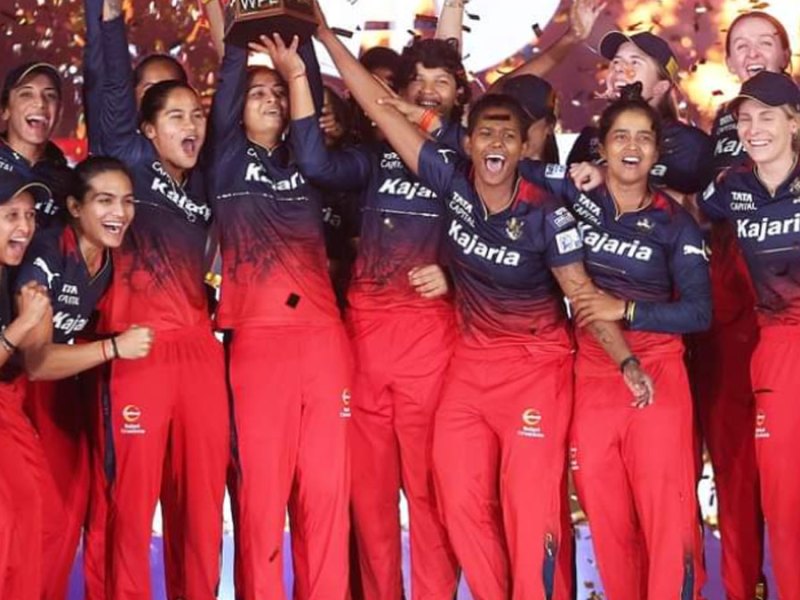(Watch) Virat Kohli celebrates with the Royal Challengers Bangalore women’s team after they clinched the WPL trophy
