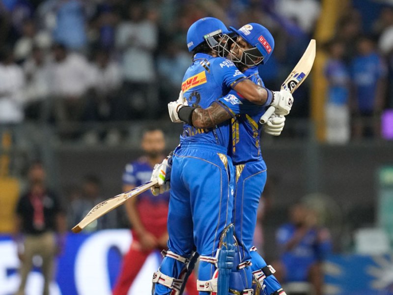 Mumbai Indians beat Royal Challengers Bengaluru by seven wickets to win the second game in a row